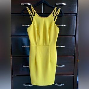 Yellow Double Strap Dress
